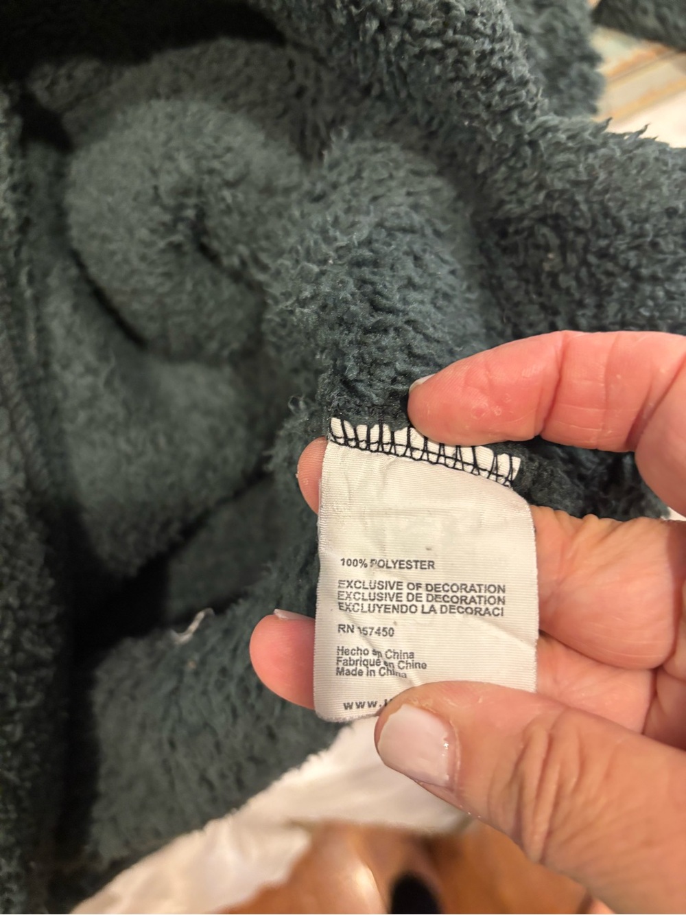 Cozy Forest Green Sherpa Button-Up Hoodie - Picture 5 of 7